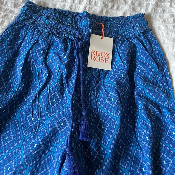 Knox Rose Blue Geometric Wide-Leg Pants - Picture 2 of 8